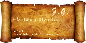 Földesy Gizella névjegykártya