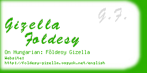 gizella foldesy business card
